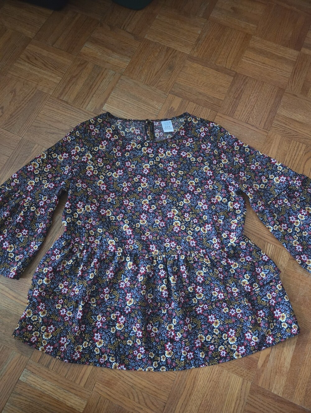 Time and Tru Floral Peplum Blouse